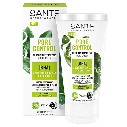 БИО-Крем PORE CONTROL для увлажнения комбинированной кожи лица с BHA-кислотой и ниацинамидным комплексом SANTE 50 мл - фото 1