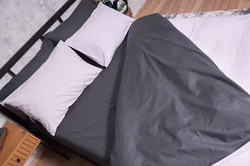 Комплект постельного белья Moon&Star Бязь Gold Люкс Orchid Gray семейный 160х220х2 наволочки 2х50х70 - фото 4