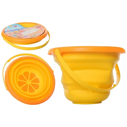 Дитяче іграшкове складане відерце "Фрукти" Bambi 6911N(Yellow) жовтий - фото 1