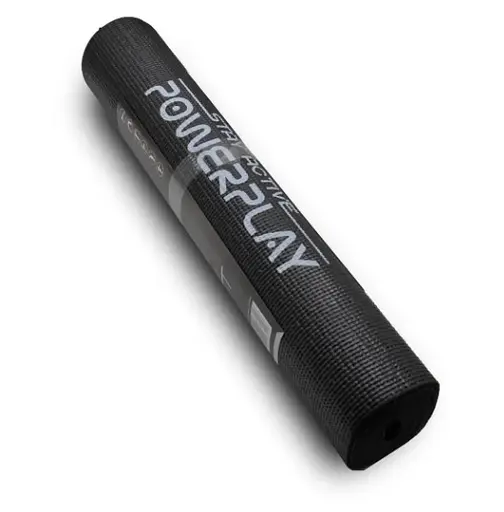 Коврик для йоги и фитнеса PowerPlay 4010 Коврик для йоги ПВХ Чорний (173x61x0,6) (PP_4010_Black_(173*0,6)) - фото 6