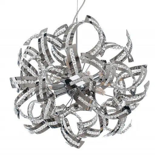 Люстра подвесная Brille галогенная G9 40W CH (BR-01398S/9) - фото 2