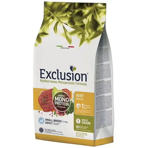 Корм Exclusion Adult Beef Small Breed для дорослих собак малих порід з яловичиною 0,5 кг - фото 1