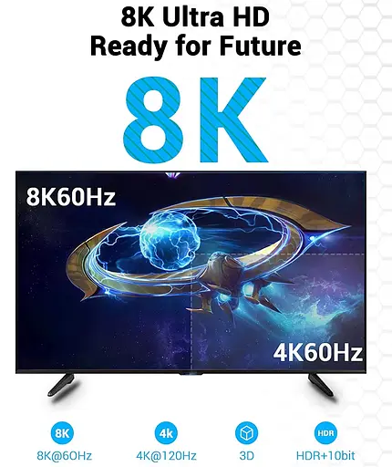 Кабель Vention HDMI M - M 5.0 м V2.1 8K 60Гц PVC - фото 4