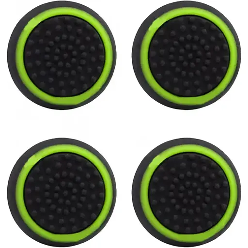 Накладки на стики Thumb Grips 4-pack для PS4-PS5-Xbox Black-Green [122997]