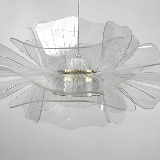 Подвесной прозрачный светильник в белом корпусе Ø 50 см | Line F | Ст. MJ330-500 - фото 2