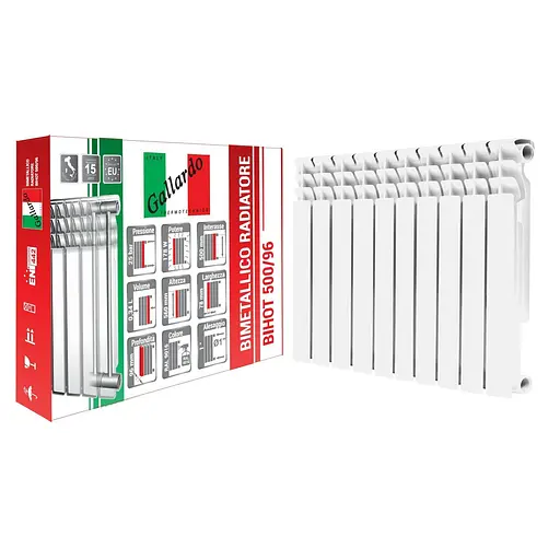 Радіатор біметалевий секційний Gallardo BIHOT 500/96 (16276) - фото 1