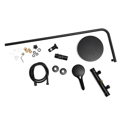 Душова система Yoka Bergen 25 Black з термостатом BP.BERGEN-THERM-25-BLK, Чорний матовий - фото 12