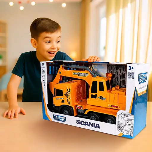 Автомодель TechnoDrive Super Big Truck Экскаватор Scania (5006KS) - фото 14