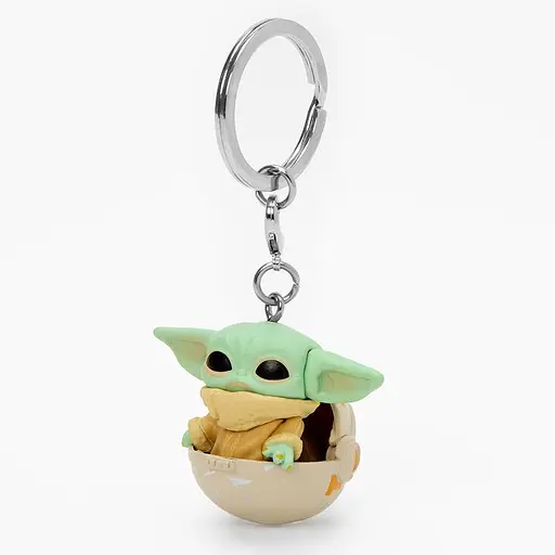 Фигурка-брелок Funko Pop Мандалорец The Child with Cup Малыш Йода с чашкой 4см KC SW BY WC3 - фото 2