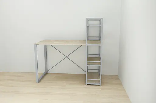Письмовий стіл Ferrum-decor Серії Конект з етажеркою 75x120x60 сірий ДСП Дуб Сонома 16мм (FRD-104233) - фото 2