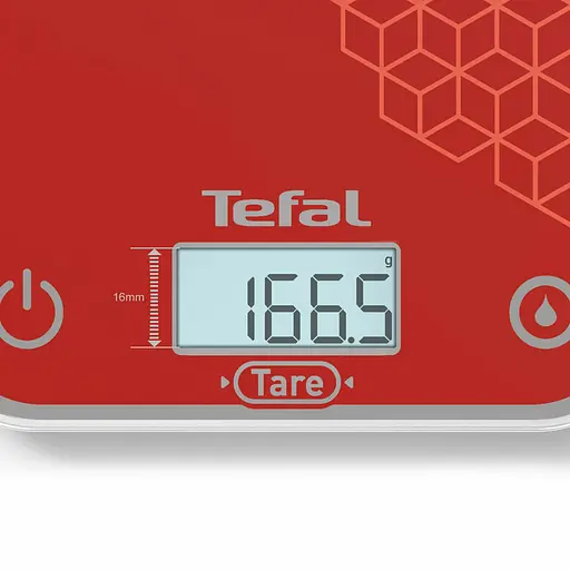 Весы кухонные Tefal Optiss красный 5 кг (BC50D7V0) - фото 4
