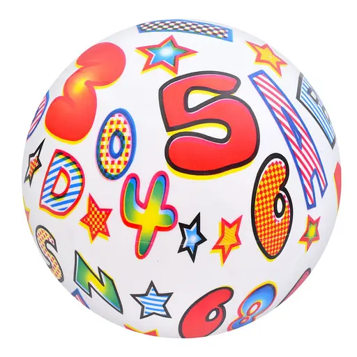 Детский мяч "Цифры" Bambi MS 3733(White) 9 дюймов - фото 1