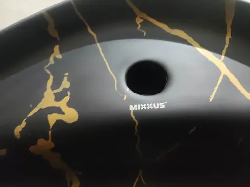 Умивальник накладний Mixxus Premium Wave-0201 marble 430x430x150 мм з отвором під змішувач MP6536, Мармур - фото 2