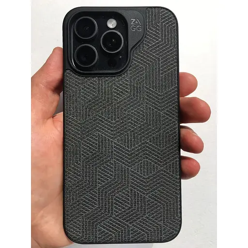 Протиударний чохол Gear4 Zagg London MagSafe для Iphone 15 Pro Max (6.7") тканинний Black Geo - фото 4