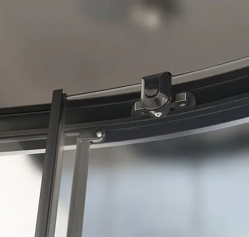 Душевая кабина угловая Eger Tisza 90x90 раздвижная стекло Spagetti мелкий поддон black 599-021-BS, интимато, черный - фото 5