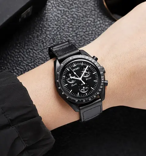 Чоловічий наручний класичний годинник Skmei 1982 (Чорний) - фото 3