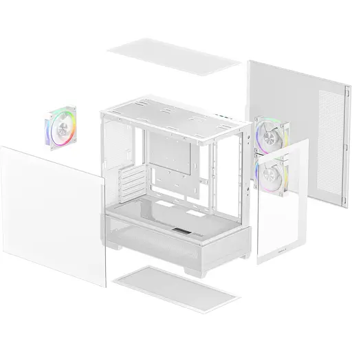 Корпус Deepcool CG380 3F Без БЖ White (R-CG380-WHAGM3-G) - фото 8