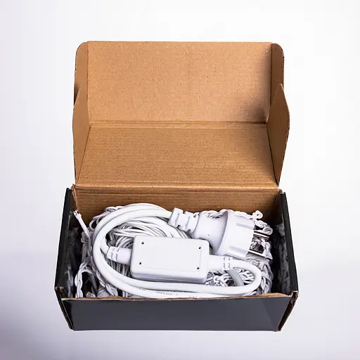 Новорічна гірлянда вулична Бахрома GarlandoPro 6 м 105 LED білий провід Синє світло 6МWBL - фото 4