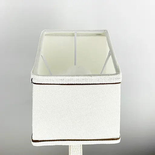 Бра з класичним тканинним абажуром та екошкірою Line F S 1449/1 WH - фото 2