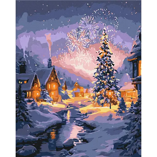 Картина по номерам на подрамнике Brushme Праздничный момент