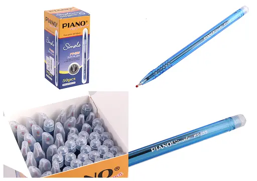 Ручка масляная Piano Simple, синяя, 50 шт., 1155PT_BL - фото 2