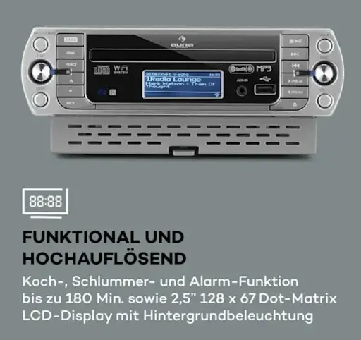 Кухонне интернет - радио auna KR-500 (10031477) - фото 8