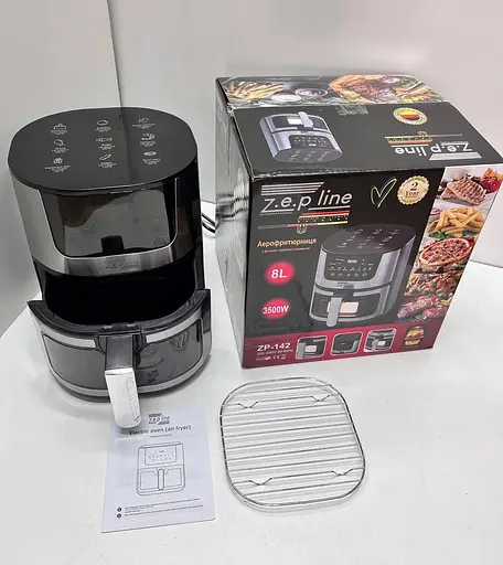Аэрофритюрница безмасляная Zepline ZP-142 на 8л электрическая с сенсорным управлением 3500Вт - фото 9