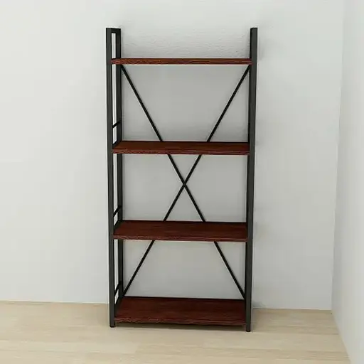 Етажерка 4/60 Ferrum-decor Серії Коннект 120x60x28 чорний ДСП Венге 16мм (FRD-105551)