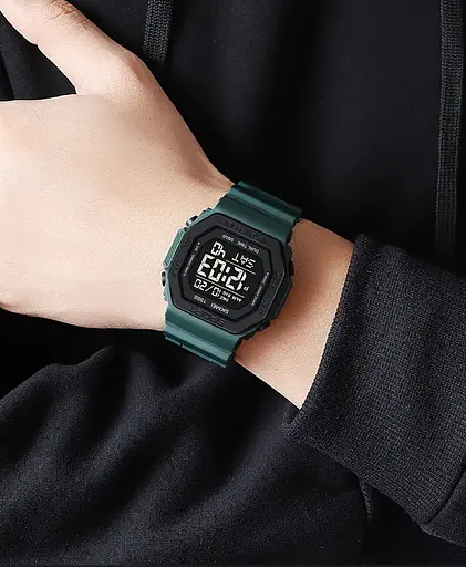 Мужские спортивные часы Skmei 1988 (Темно-зеленый) - фото 6