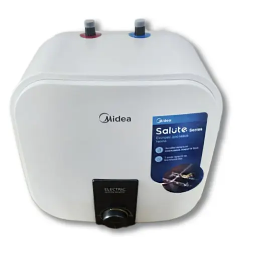 Водонагреватель Midea под мойку, 10 л, 2 кВт, мокрый ТЭН, вертикальный, квадратный, белый (D10-20VI(U)) - фото 2