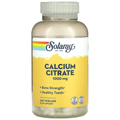 Витамины и минералы Solaray Calcium Citrate, 1000 mg - фото 1