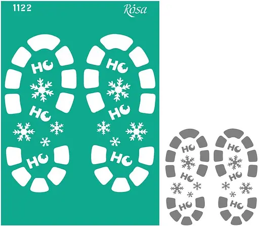 Трафарет багаторазовий самоклеючий №1122 серія Новий Рік А4 (21×29,7см) Rosa TALENT