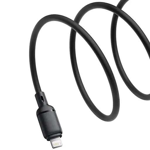Дата кабель Baseus Silky Series OS Fast Charging USB to Lightning 2.4A (2m) (P1037770) Cluster Black - фото 2