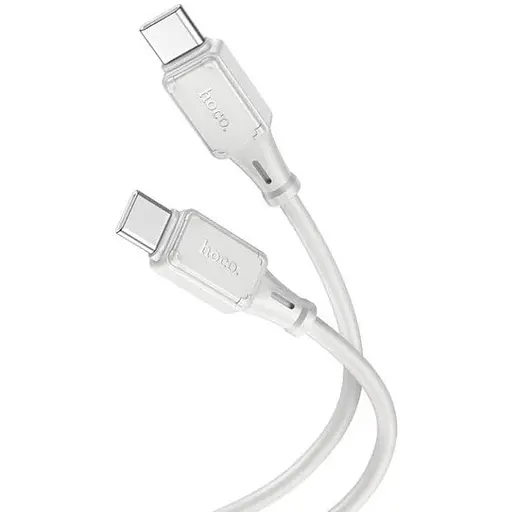 Кабель для зарядки Hoco X101 Silicone Type-C to Type-C PD60W сірий