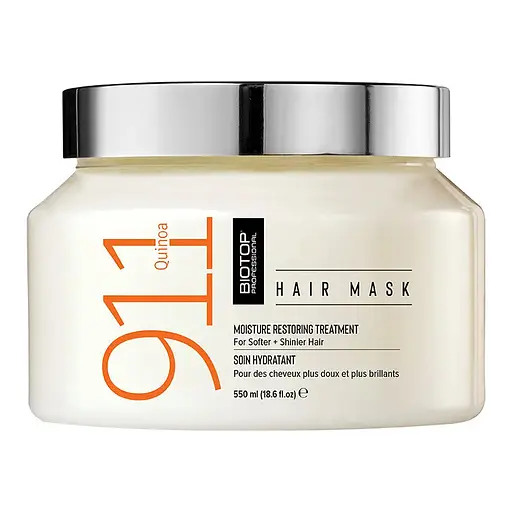 Зволожуюча маска з протеїнами кіноа та вітаміном Е для сухого волосся 911 Quinoa BIOTOP Professional 550мл - фото 1