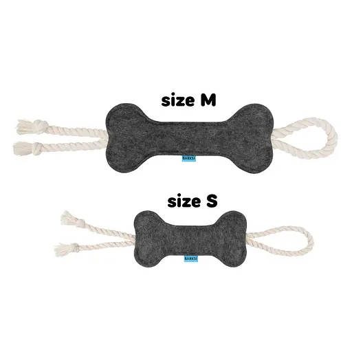 Игрушка для собак Barksi Косточка с канатом S серая - фото 2