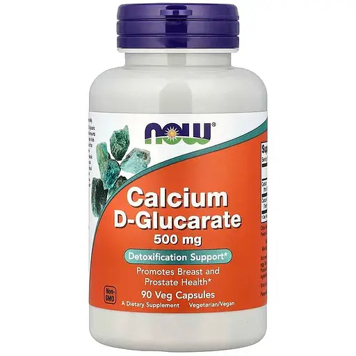 Витамины и минералы NOW Calcium D-Glucarate, 90 вегакапсул - фото 1