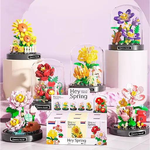 Конструктор Квіти в колбі, 16485, від 197 деталей, (В асортименті) - фото 7