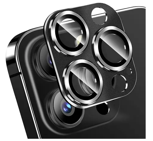 Захисне скло DK для Apple iPhone 16 Pro на камеру CD Metal Armor 021403 black 2 шт. - фото 2