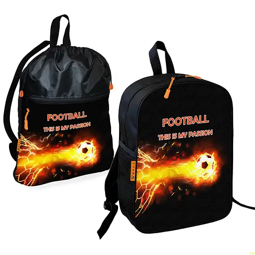 Шкільний рюкзак дитячий футбол + Сумка для взуття спортивної форми рюкзак-мішок хлопчикові (01871)