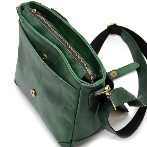 Чоловіча шкіряна сумка TARWA 25х26х8.5 см sum0025458 - фото 2