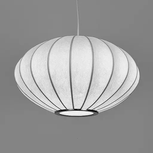 Дизайнерський світильник із полімерним овальним абажуром Ø30x18 см Line F AK03-300 x 180 Білий - фото 4