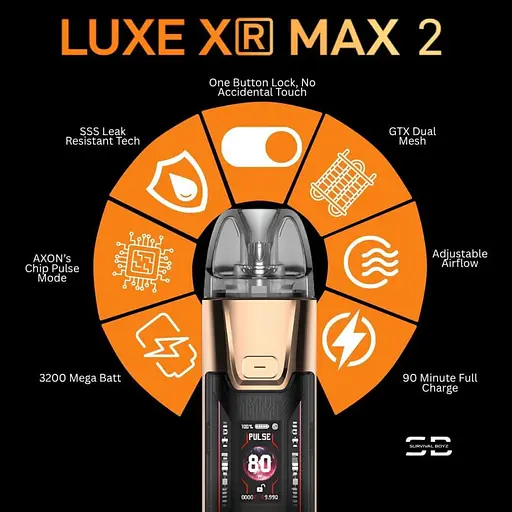 Под-система Vaporesso LUXE XR Max 2 80W Pod 3200mAh 5ml електронна сигарета Kit Silver (18824) - фото 5