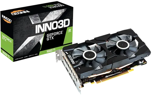 Видеокарта GeForce GTX 1660 Ti 6GB Inno3D Twin X2 (N166T2-06D6-1710VA15) Б/У - фото 1