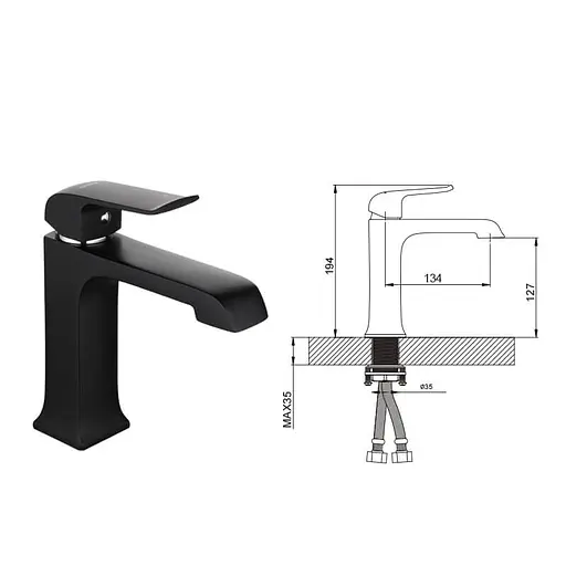 Змішувач для умивальника Gappo Aventador G1050 - фото 3