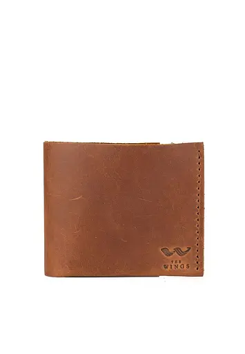 Кожаный кошелек Mini светло-коричневый винтажный - фото 1