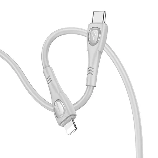 Кабель Borofone BX98 Type-C to Lightning PD 27W 1 м grey - фото 1