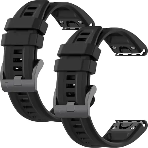 Ремешок DK CDK для Garmin Fenix 6 / 6 Pro 22mm Silicone Sport Band Classic 2 шт. (015189) (black)