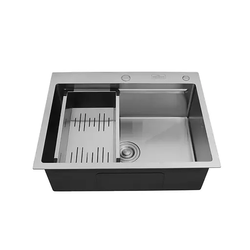 Кухонна мийка Kroner KRP Gebürstet - 6350HM (3.0/1.0 мм) CV031452, Нержавіюча сталь - фото 5