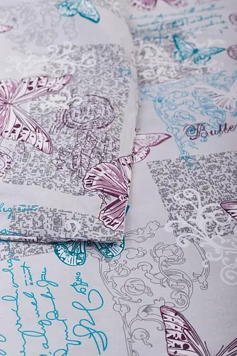 Комплект постельного белья Moon&Star семейный 160х220х2 наволочки 2х70х70 Butterfly Бязь Gold Люкс - фото 4